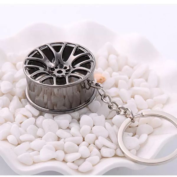 All Match Metal Wheel Hub Key Rings Auto Sports Sports Carchain Pingente Silver Gold Fashion Jewelry Hangs