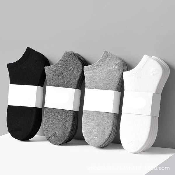 Meias masculinas 5 pares meias meias de algodão meias de algodão meias de tornozelo confortáveis ​​meias masculinas no verão de outono sile sile invisible meias z0227