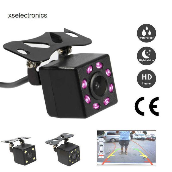 Aggiornamento SINOVCLE Telecamera per retromarcia Telecamera per retromarcia Visione notturna a infrarossi per auto 4/8/12 LED Assistenza al parcheggio impermeabile Telecamera posteriore con sensore di immagine HD DVR per auto