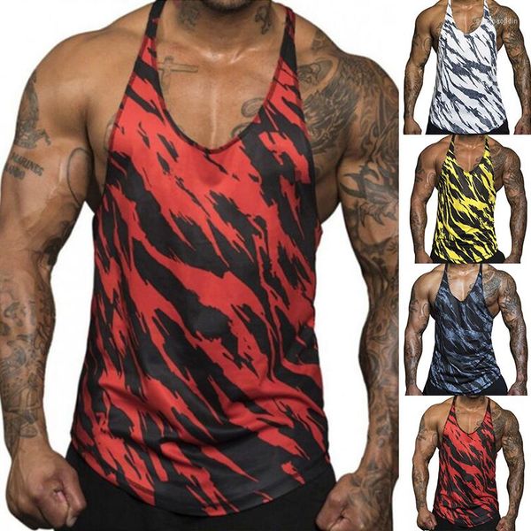 Tanques masculinos Tops de ginástica Men Men Fitness Clothing Men Sexy Sports Sports Workout Bodybuilding Vole