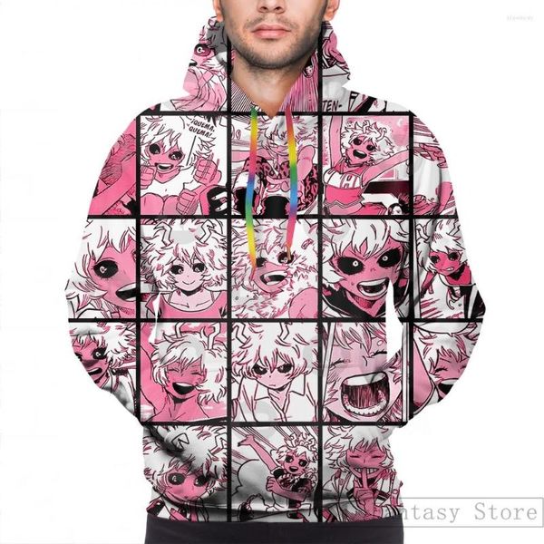 Erkek Hoodies Mens Sweatshirt Kadınlar İçin Komik Mina Ashido Kolaj Baskı Gündelik Hoodie Streatwear