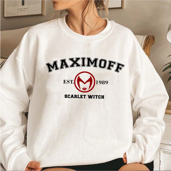 Pontas de duas peças Wanda Maximoff 1989 Selfirt Scarlet Hoodies Witch Series Vision TV Sorthirts Unisisex Harajuku Hoodie Top Girt para Fan 230227