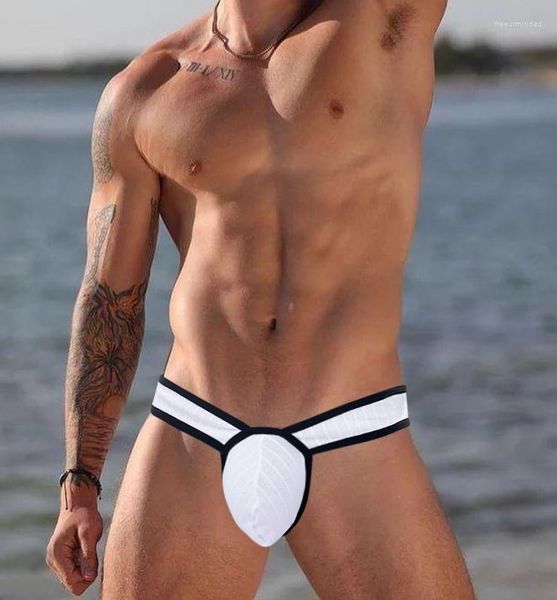 Cuecas de baixa cintura baixa masculina gays algodão sexy calcinha calcinha de calcinha confortável masculino u convexo bolsa de pênis lingerie