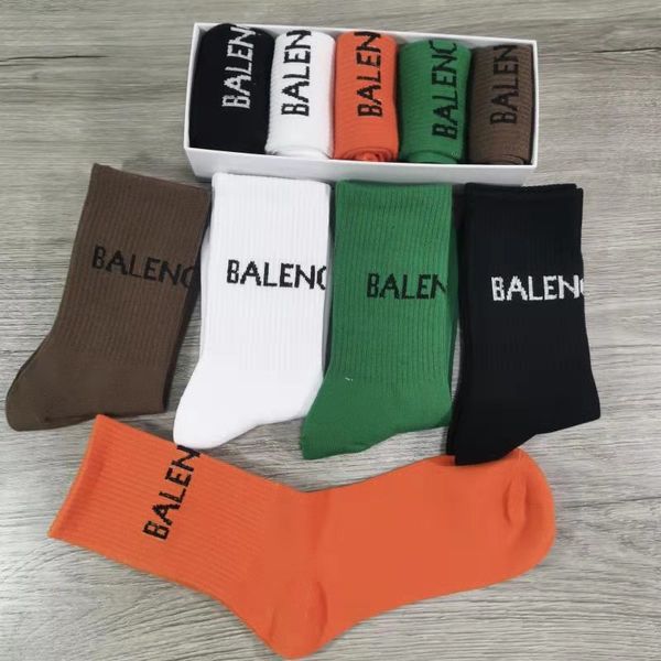 BAL Brand Socken Designer Socken Männer Frauen Socken Geschenkbox Designer Socken Stickebrief Cotton Sport Skateboard Street Casual Sock mit 5940