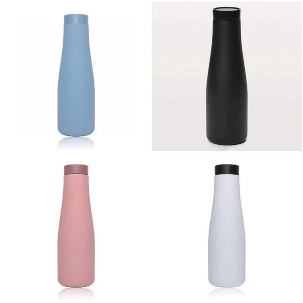 LL 580 ml Wasserflasche mit Deckel, Vakuum-Yoga-Fitness-Flaschen, Trinkhalme, Edelstahl, isoliert, Becher, Tassen, Wärmedämmung, Geschenkbecher, Outdoor-Trinkausrüstung