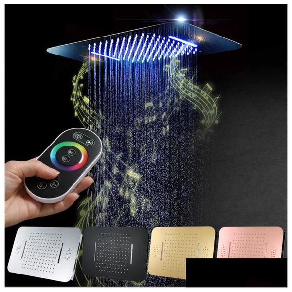 Set doccia da bagno M Boenn Rain Systems Rubinetto con testa a led Termostatico Vae Miscelatore da bagno Set da soffitto da incasso Cromo Drop Delivery Dhuzr