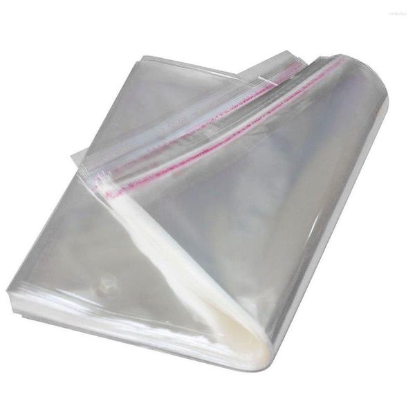 Bolsas de armazenamento 100 PCs Transparente Auto -adesivo selo opp Plástico Celofane Presentes Bolsa Bolsa Pacote de joias