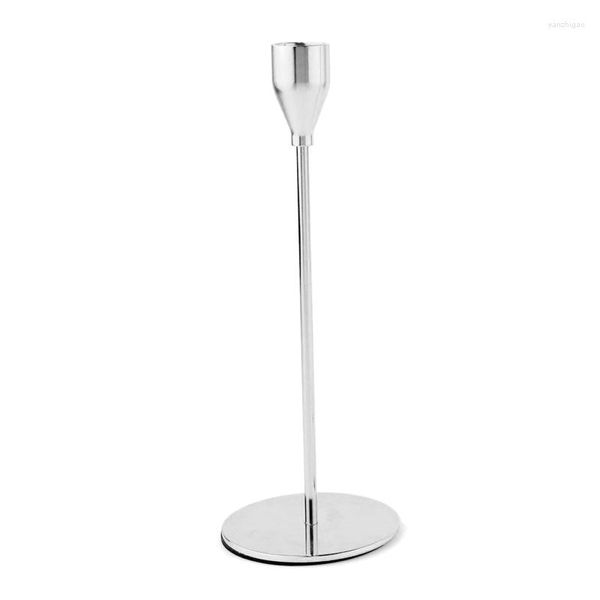 Titulares de vela Titular de metal Prajado de ferro alto copo de vinhos Candlestick Ornament for Home Living Room Wedding Party Decoration Wholesale