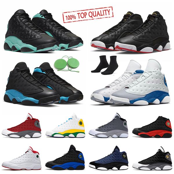 Top-Qualität Herren 13 13s OG Basketballschuhe JUMPMAN Playoffs Black Cat Hyper Royal Court Purple Gym Red Flint Grey Obsidian Del Sol Chicago Designer Sport Sneakers