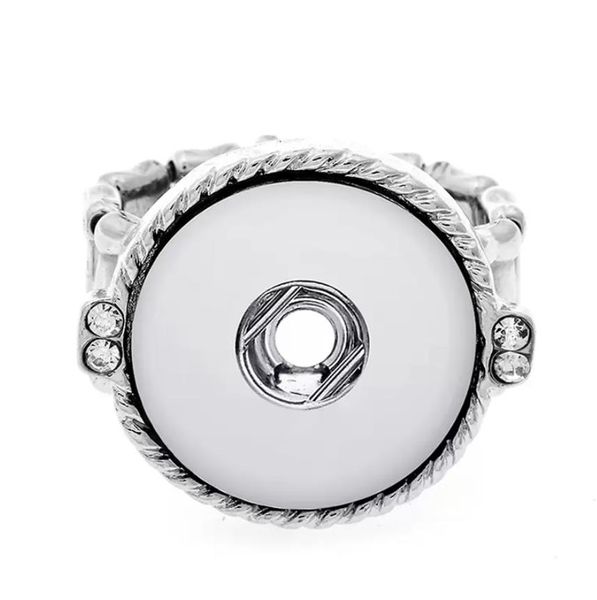Ringos de cluster Snap snap srinestone anel DIY Botão de gengibre de 18 mm
