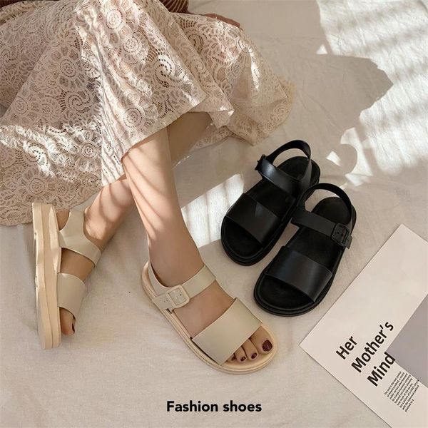 Sandalen Frauen Sommer Dicke Basis Student Casual Schuhe Strand Rom Mädchen Nicht-slip Mode Outdoor Böhmen Slipper