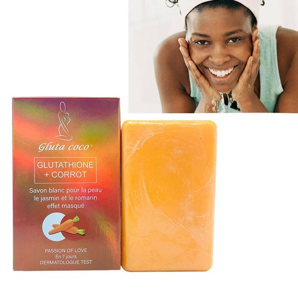 Detergenti sbiancanti glutation +sapone da barra oro 24k con vitamine a coglione in 7 giorni Preparare il sapone per le carote bianche per la pelle di neve per pelle scura