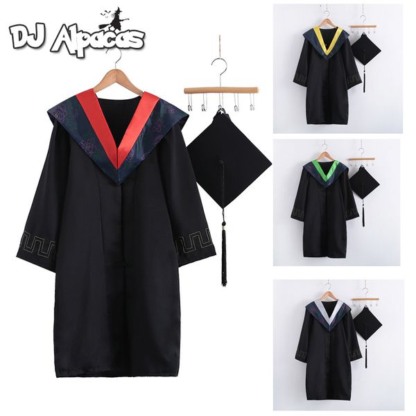 Kleidung Sets Erwachsene Schuluniform Cosplay Universität Akademische Abschluss Kleid Robe Mortarboard Cap Schule Mädchen JK Uniform 230601