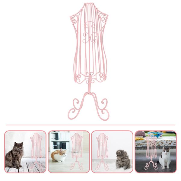 Sapatos manequim vestido forma cão pet display roupas gato rack exibindo decorativo resistente ao desgaste profissional ferro mini