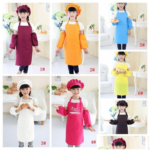 Aventais Kids Pocket Craft Cooking Baking Art Painting Kitchen Dining Bib Children 15 Colors Customizable Dbc Drop Delivery Home Garde Dhsza