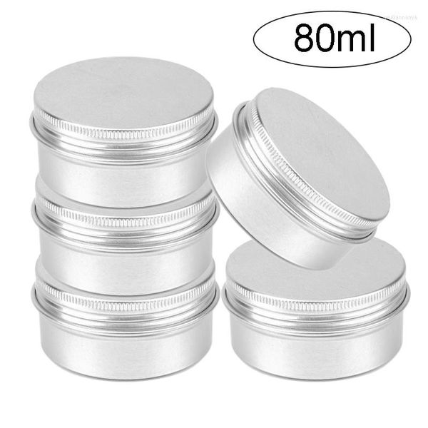 Aufbewahrungsflaschen 12/24 Stück 80 ml Aluminium-Kerzenglas mit Deckel Großhandel Reiseset Nachfüllbare Dose Hautpflege Lippenbehälter