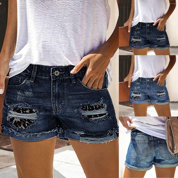 Calça jeans feminina calça alta cintura fina shorts feminino sexy verão buraco curto coberturas para roupas de banho calcinhas masculinas