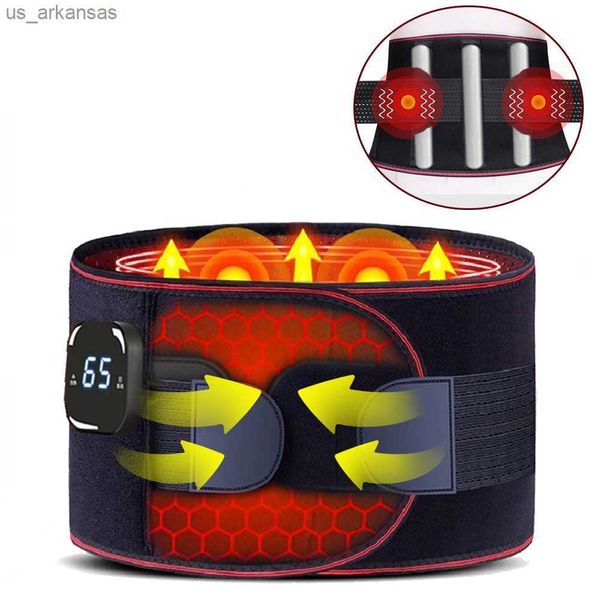 Infrarot Heizung Taille Massagegerät Elektrische Vibration Bauch Massage Gürtel Brace Unterstützung Protector Schmerzen Relief Heiße Kompresse L230523