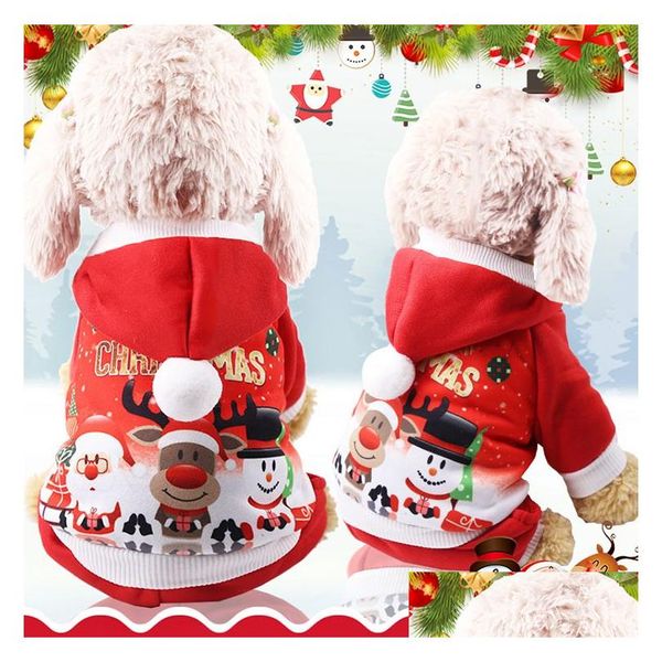 Abbigliamento per cani Buon Natale Pet Dress 6 Size Elk Santa Puppy Suit Classic Euramerican Abbigliamento Animali domestici all'ingrosso Dh0319 Drop Delivery Ho Dh5Fs
