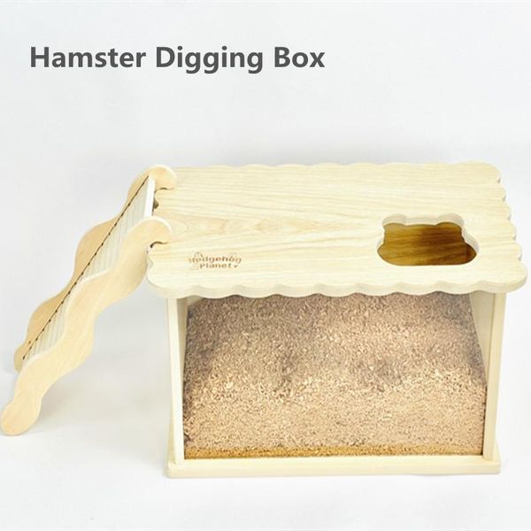 Käfige Holz Hamster Graben Box Acryl Hamster Peeping Haus Hamster Käfig Landschaftsbau Liefert Hamster Spielzeug Hamster Zubehör