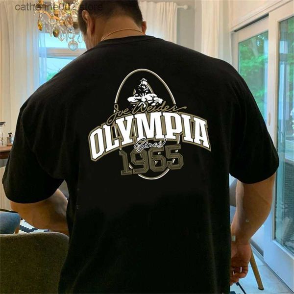 Camisetas masculinas 2022 novas camisetas largas masculinas de algodão casual esportivas oversized camiseta academia corrida streetwear fitness roupas esportivas t230601