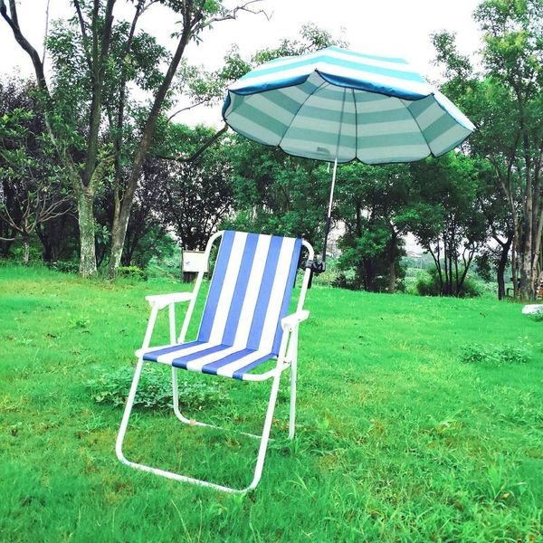 Ombrelloni Ombrellone da spiaggia pieghevole con morsetto Parasole universale per sedia Passeggini da campeggio Parasole portatile