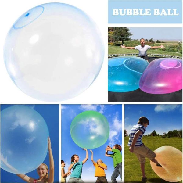 Bubble Ball Lustiges Spielzeug Wassergefüllter TPR-Ballon für Kinder Erwachsene Outdoor-Springbälle Aufblasbare Spielzeuge Partydekorationen Spiele schwimmen 130 cm