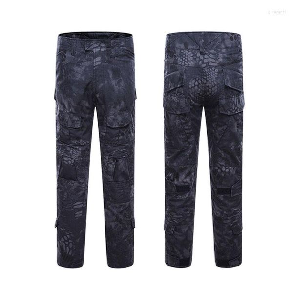 Pantaloni da uomo Uomo Bretelle traspiranti Camouflage tattico resistente all'usura Campeggio Escursionismo Allenamento all'aperto Jogging