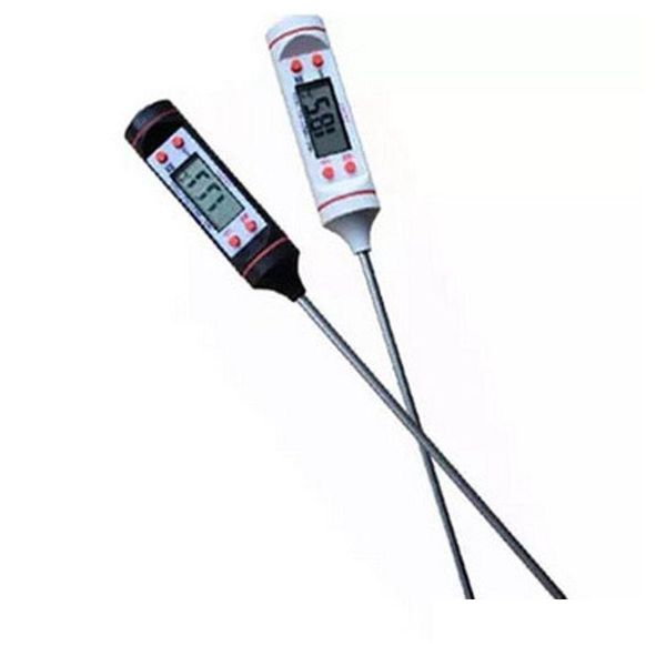 Termometri Cottura Sonda alimentare Bbq Termometro digitale Acciaio inossidabile Carne per uso domestico Con 4 pulsanti Utensili da cucina Dbc Drop Deliver Dhi85