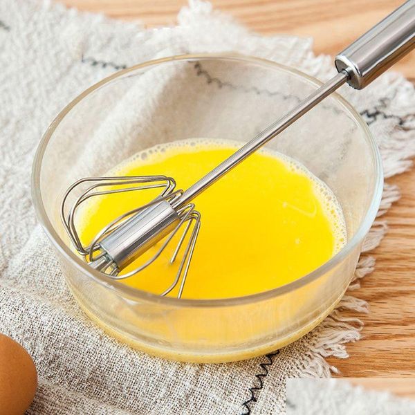 Egg Tools Beaters Home Blender Semimatic Stiring Cream Beater Kitchen Stainless Steel Manual Rotary Dh0564 Drop Delivery Garden Dinin Dhudm