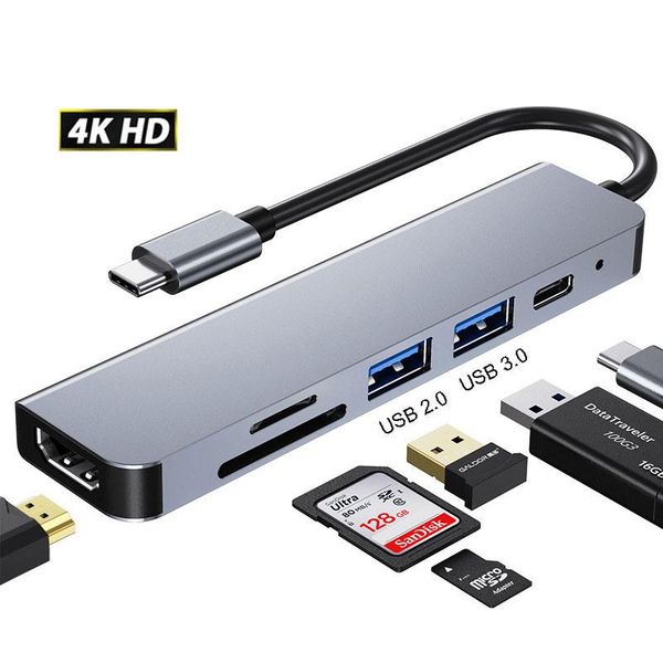 Hubs Mosible USB C Hub para HDMicompatible RJ45 Adaptador VGA OTG Thunderbolt 3 Dock com PD TF SD Jack3.5mm para MacBook Pro/Air M1 M2