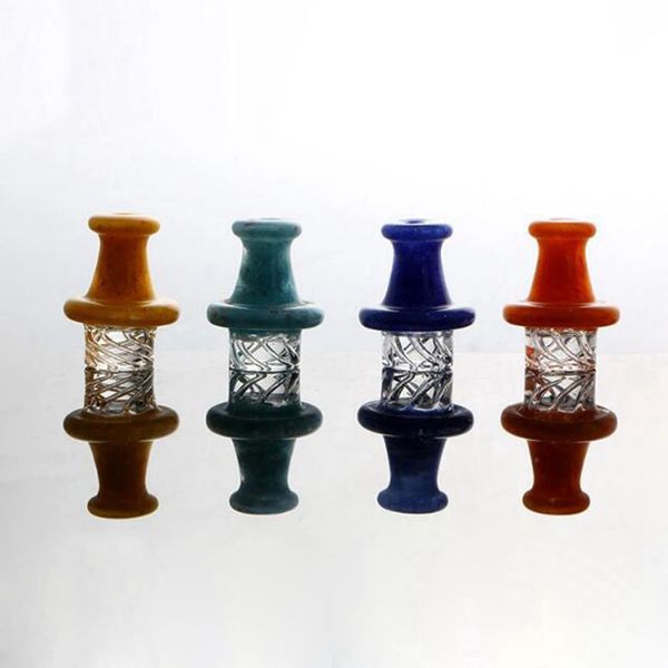 Più nuovo Cool 30MM Fumo portatile colorato vetro spesso fatto a mano Bubble Carb Cap Nails Dabber Bong Oil Rigs Narghilè Shisha Waterpipe Bowl Bubbler Tip Hat DHL