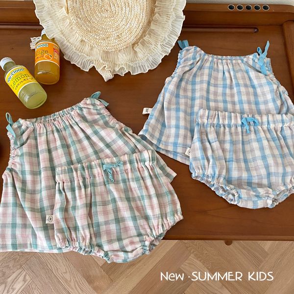 Conjuntos de Roupas Bebê Moda Vestido de Verão 0-2 Anos Verão Crianças Vestem Bebê Sapatos Baixos Shorts Duas Peças Roupas Infantis Menina