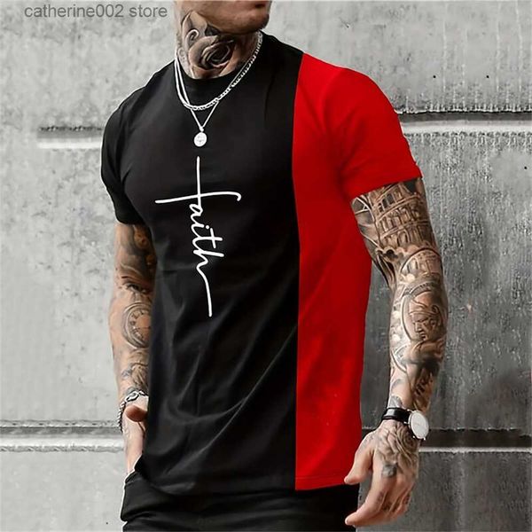 T-shirts masculinas Letter Simple Men's T-Shirt Retro 2023 T-Shirt For Men Fit Street Sports Daily Short Sleep Basic Style T-shirt Men Clothing Top T230601