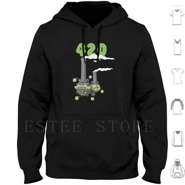 Erkek Hoodies 420 Galyan Weezing Bong-Sword ve Shield Uzun Kollu Kılıç Bong