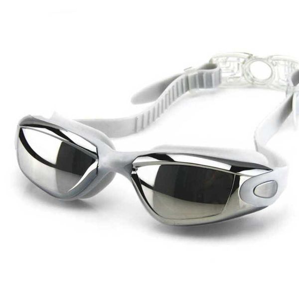 Occhialini da nuoto da donna lenti antiappannamento con rivestimento UV occhiali da sub per adulti in silicone impermeabile con scatola di plastica P230601