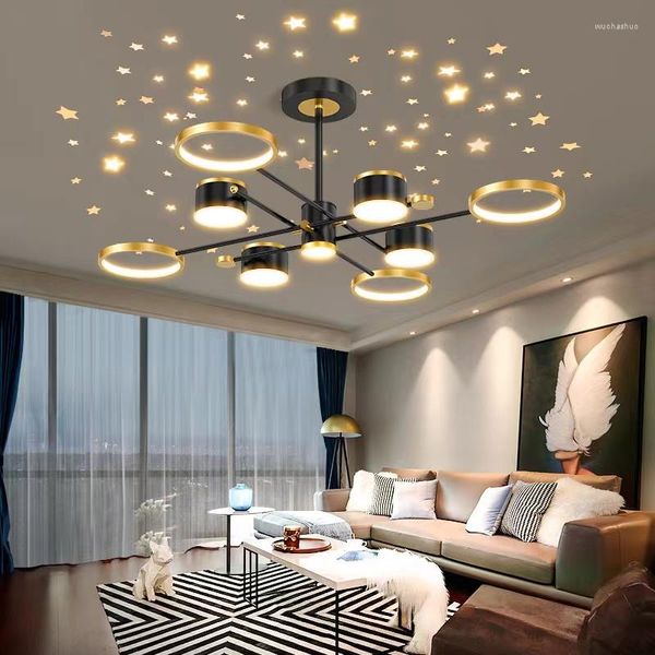 Pendelleuchten Moderne LED-Stern-Deckenleuchte Villa Dekoration Schlafzimmer Beleuchtung Restaurant Kronleuchter Großhandel Leuchten