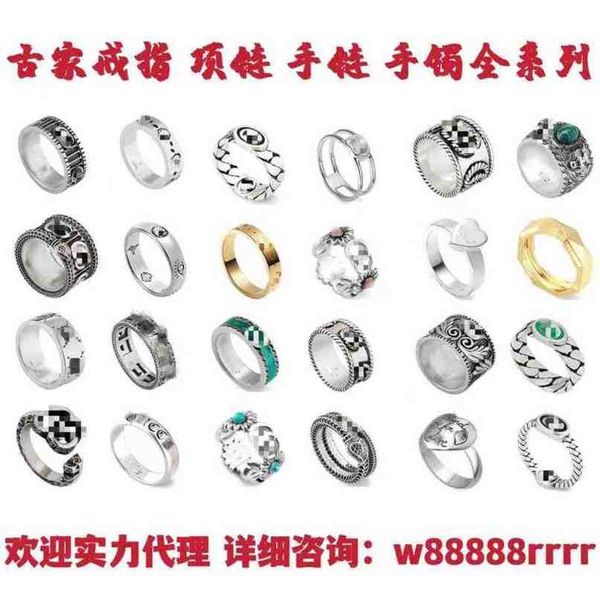 60% di sconto gioielli firmati braccialetto collana Accessori Sterling Ring ceramica vecchia coppia amore senza paura anello testa Elfo