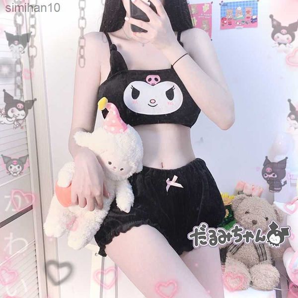 Fantasy Cute Cartoon Underwear Suit Sexy Kawaii Anime Bra Set Sex Melody Kulomi Shorts Set Costume da gioco di ruolo Regalo di compleanno L230518