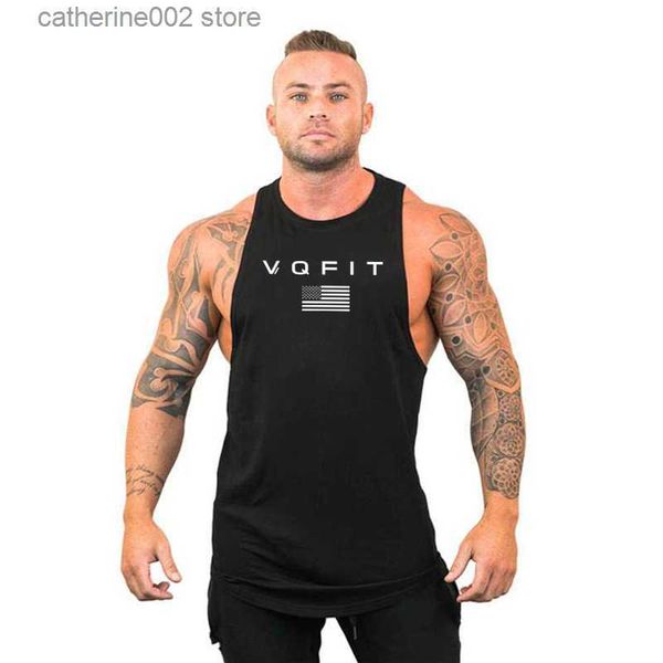 Camisetas masculinas Regatas masculinas camisa de academia regata roupas de fitness colete sem mangas de algodão homem canotte musculação ropa hombre roupas masculinas T230605