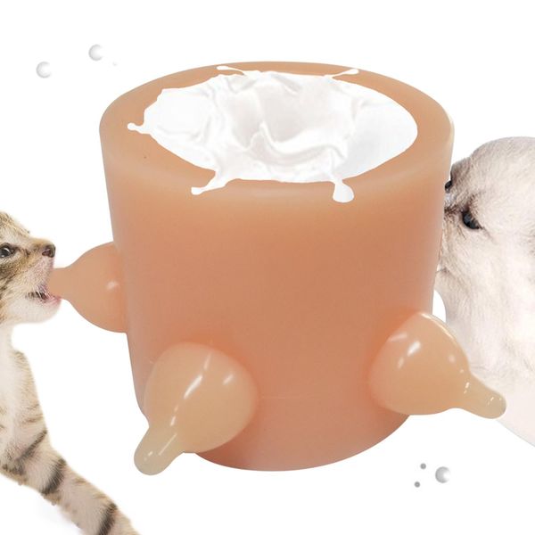 Alimentazione Allattatore automatico per cuccioli, gatti, conigli, animali domestici, latte per neonati, capezzoli in silicone