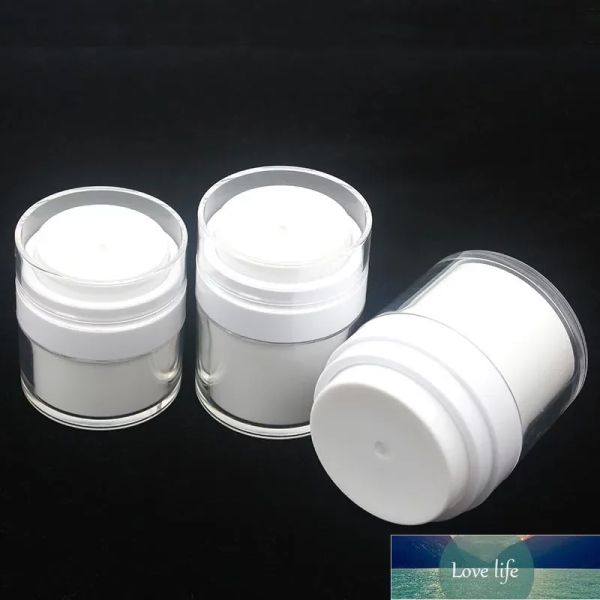 15 30 g weiße, einfache Airless-Kosmetikflasche, 50 g Acryl-Vakuum-Cremedose, Kosmetik-Pump-Lotion-Behälter, klassisch