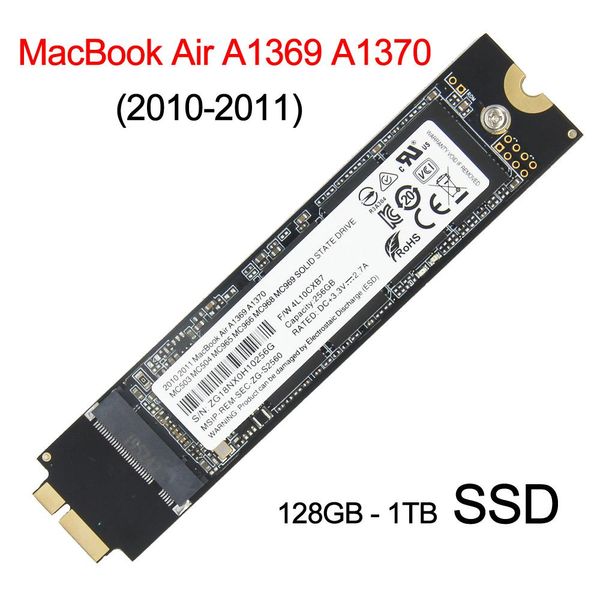 DIVERSAS NOVAS 128GB 256GB 512GB 1TB SSD para Apple MacBook Air A1369 A1370 HDD Solid State Drive Mac Air 20102011 MacBook Air 3.1 4.1 SSD