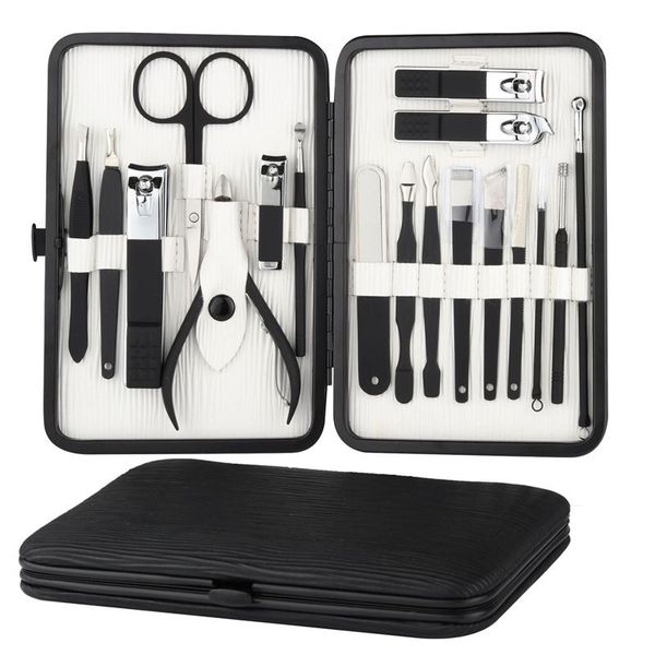 Blade 18 pezzi Flippers per unghie Professional Manicure Set in acciaio inossidabile Cursero per unghie Strumenti per unghie di qualità Hight Set Cuticole Nipper