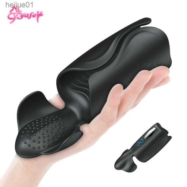 Poderoso vibrador de glande masculino copo masturbador penis trainer atraso ejaculador carga usb penis massageador de resistência brinquedo sexual para homens l230518