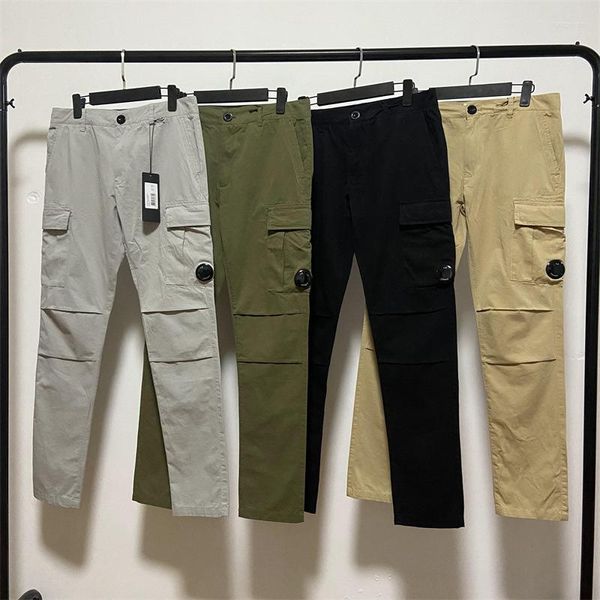 Pantaloni da uomo 2023 Pantaloni da uomo in cotone Cp Casual Versione coreana Tuta sottile Sport Marea Tasca di marca Tinta unita Gioventù