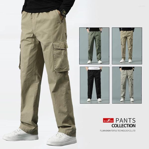 Pantaloni da uomo JAYSCE Moda uomo Khaki Lavoro Outdoor Pantaloni da alpinismo resistenti all'usura Abbigliamento Street Cargo