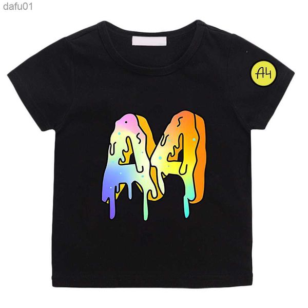 4 Donuts T-Shirt Kinder T-Shirt Merch A4 Lamba Shirt Junge Mädchen Kurzarm T-Shirts 100 % Baumwolle Sommer Kinder Baby Kleidung Top L230520