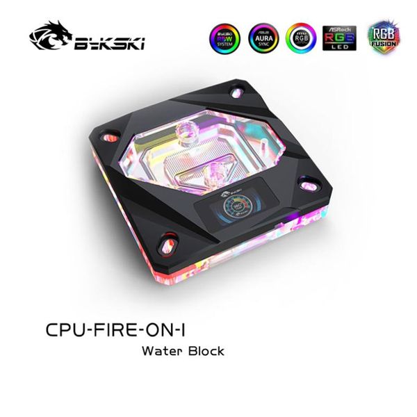 Freveling Bykski CPU Blocco dell'acqua Utilizzo per Intel LGA1700/1156/1155/1151/1150 RGB/Argb Light Light Support 5v 3pin/4pin 12V a Motherboard