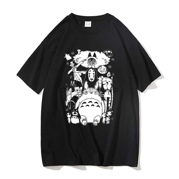 Erkek Tişörtleri Japon Anime Yüz Yok Adam Grafik Baskılı T-Shirts 90S Unisex Manga Tshirt Erkek Kadın Yaz Moda Günlük Boy Tişörtleri y2k T Shirt 4826